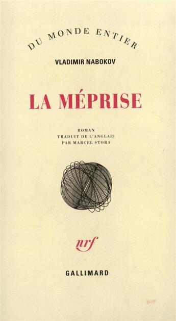 Couverture du livre « La meprise » de Nabokov Vladimi aux éditions Gallimard