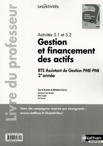 Couverture du livre « Gestion et financement des actifs activites 5.1 et 5.2 les activites livre du professeur » de Doussy/Lami-Barbieri aux éditions Nathan