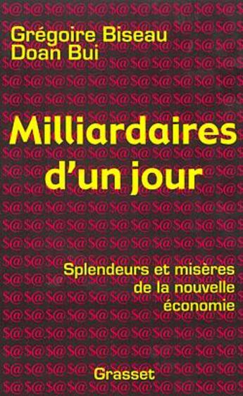 Couverture du livre « Milliardaires d'un jour » de Biseau Gregoire aux éditions Grasset