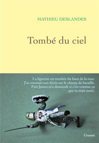 Couverture du livre « Tombé du ciel » de Mathieu Deslandes aux éditions Grasset Et Fasquelle
