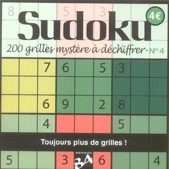 Couverture du livre « Sudoku t.4 - 200 grilles mystere a dechiffrer » de Mepham aux éditions J'ai Lu