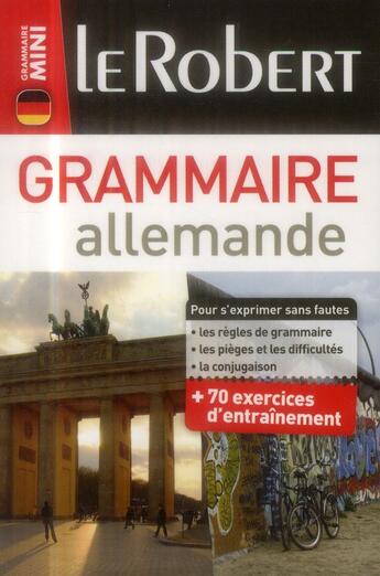 Couverture du livre « 3 EN 1 ; Le Robert ; mini grammaire allemande » de  aux éditions Le Robert