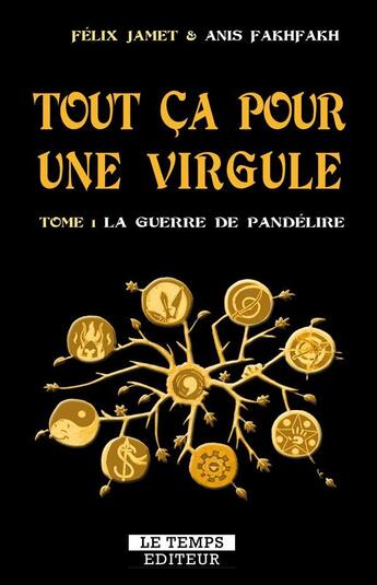 Couverture du livre « Tout ça pour une virgule Tome 1 : la guerre de Pandélire » de Felix Jamet et Anis Fakhfakh aux éditions Le Temps Editeur