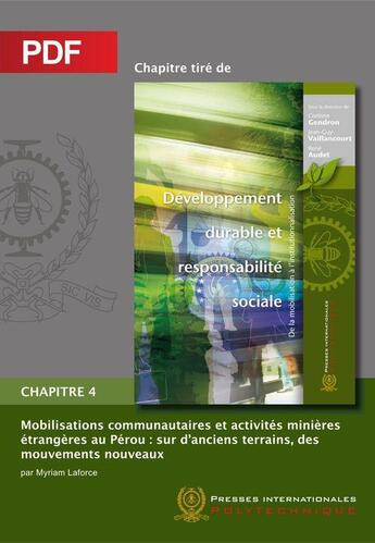 Couverture du livre « Mobilisations communautaires et activités minières étrangères au Pérou chapitre 4 » de Myriam Laforce aux éditions Ecole Polytechnique De Montreal