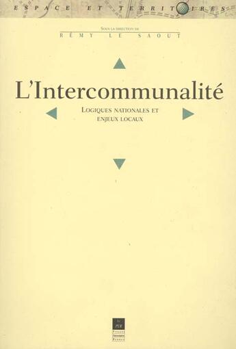 Couverture du livre « Intercommunalite » de Pur aux éditions Pu De Rennes