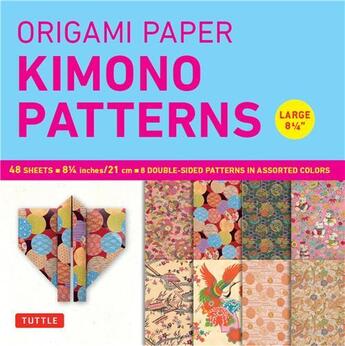 Couverture du livre « Origami paper kimono patterns large » de  aux éditions Tuttle