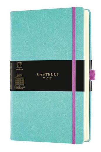 Couverture du livre « Carnet aquarela tres grand format quadrille jade » de Castelli aux éditions Castelli Milano