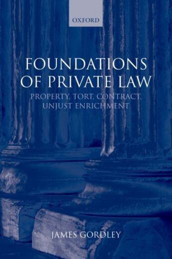 Couverture du livre « Foundations of Private Law: Property, Tort, Contract, Unjust Enrichmen » de Gordley James aux éditions Oup Oxford