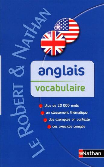 Couverture du livre « Anglais ; vocabulaire » de Jacqueline Fromonot aux éditions Nathan