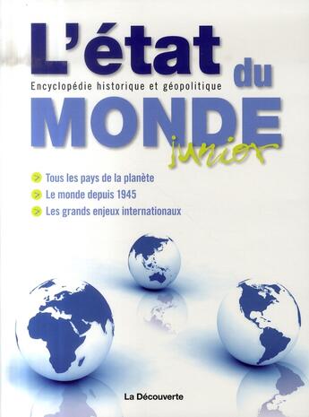 Couverture du livre « L'état du monde junior » de Collectif/Maja aux éditions La Decouverte