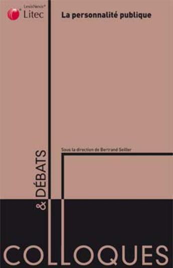 Couverture du livre « La personnalite publique - travaux de l'afda - 1 » de  aux éditions Lexisnexis