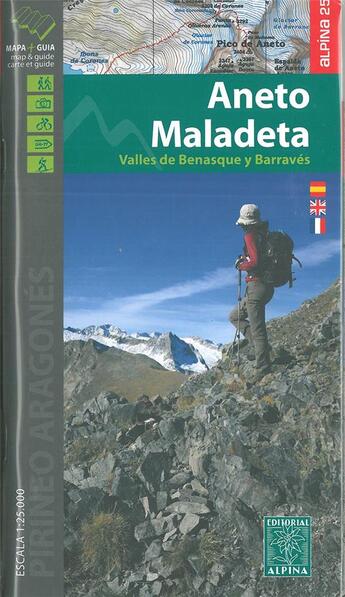 Couverture du livre « Aneto/maladeta 1/25.000 » de  aux éditions Alpina