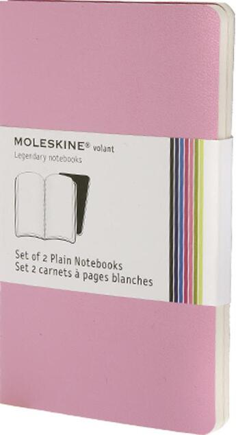 Couverture du livre « Carnet volant blanc poche set 2 couv. souple rose » de Moleskine aux éditions Moleskine