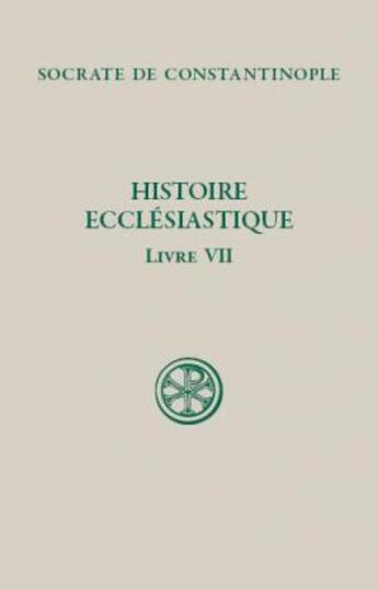 Couverture du livre « Histoire écclésiatque » de Socrate De Cons aux éditions Cerf