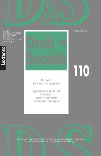 Couverture du livre « Droit & societe n 110-2022 - vol110 » de  aux éditions Lgdj