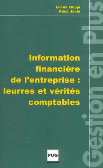 Couverture du livre « Lecture et analyse de l'information financiere » de Filippi-Janin aux éditions Pu De Grenoble