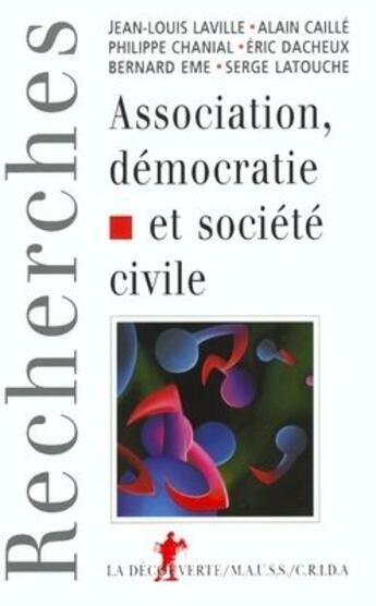 Couverture du livre « Association, démocratie et société civile » de  aux éditions La Decouverte