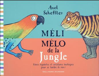 Couverture du livre « Méli-melo de la jungle » de Axel Scheffler aux éditions Gallimard-jeunesse