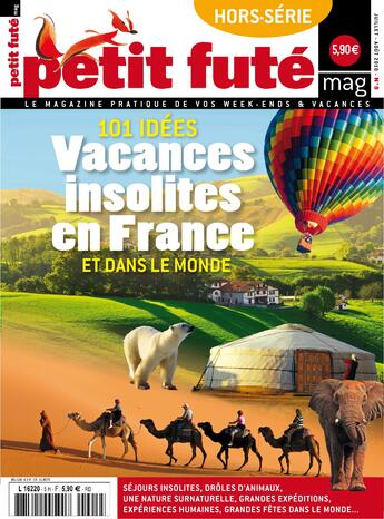 Couverture du livre « Petit futé mag hors-série t.5 ; vacances insolites en France et dans le monde, 101 idées » de  aux éditions Le Petit Fute