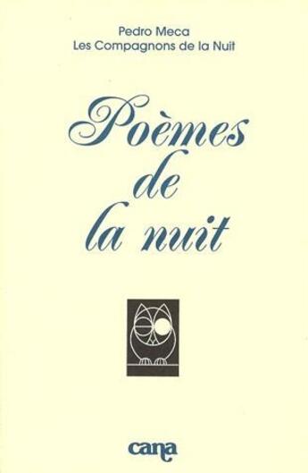 Couverture du livre « Poèmes de la nuit » de Pedro Meca aux éditions Desclee De Brouwer