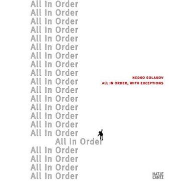 Couverture du livre « Nedko solakov all in order with exceptions » de Boubnova aux éditions Hatje Cantz