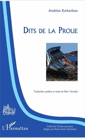 Couverture du livre « Dits de la proue » de Andreas Karkavitsas aux éditions L'harmattan