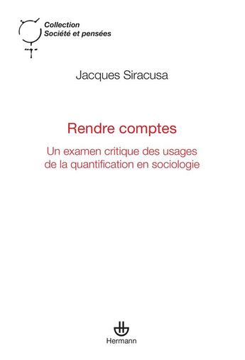 Couverture du livre « Rendre comptes » de Jacques Siracusa aux éditions Hermann