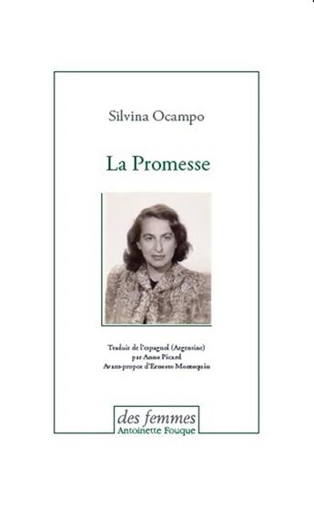 Couverture du livre « La promesse » de Silvina Ocampo aux éditions Des Femmes