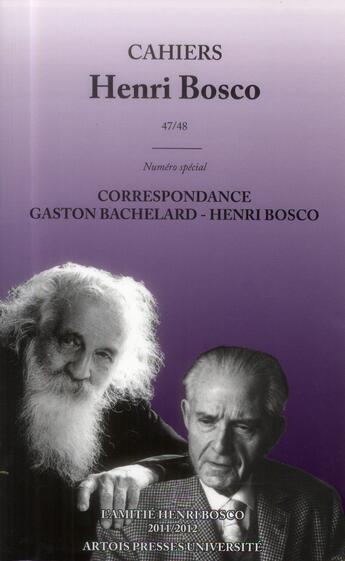 Couverture du livre « Cahiers henri bosco 47/48 » de Morzewski C aux éditions Pu D'artois