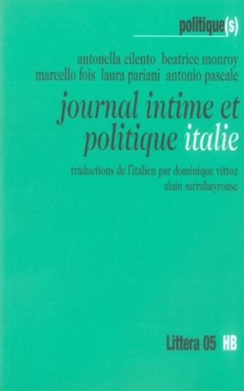 Couverture du livre « Journal intime et politique ; italie » de  aux éditions Hb Editions