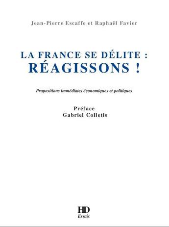 Couverture du livre « La France se délite : réagissons ! propositions immédiates économiques et politiques » de Jean-Pierre Escaffe et Raphael Favier aux éditions H Diffusion