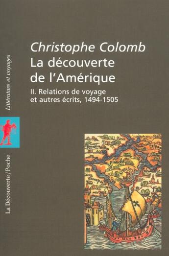 Couverture du livre « Decouverte de l amerique t2 » de Colomb Christophe / aux éditions La Decouverte