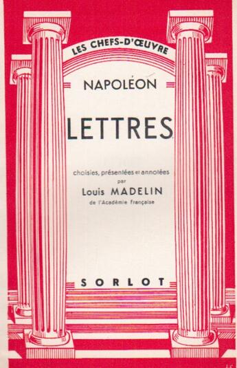 Couverture du livre « Lettres » de Napoleon aux éditions Nel