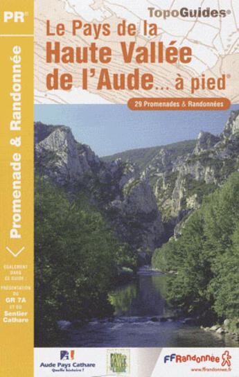 Couverture du livre « Haute vallée de l'Aude à pied » de  aux éditions Ffrp