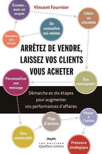 Couverture du livre « Arrêtez de vendre, laissez vos clients vous acheter » de Vincent Fournier aux éditions Quebec Livres