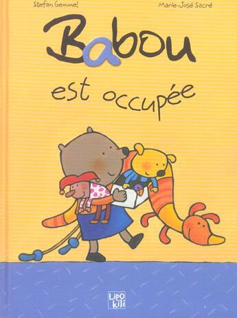 Couverture du livre « Babou Est Occupee » de Stephan Gemmel aux éditions Lipokili