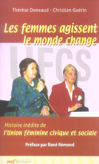 Couverture du livre « Les femmes agissent, le monde change » de Doneaud Therese aux éditions Cerf