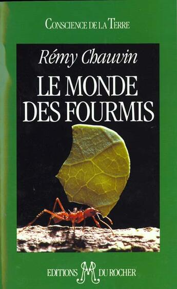 Couverture du livre « Monde des fourmis » de  aux éditions Rocher