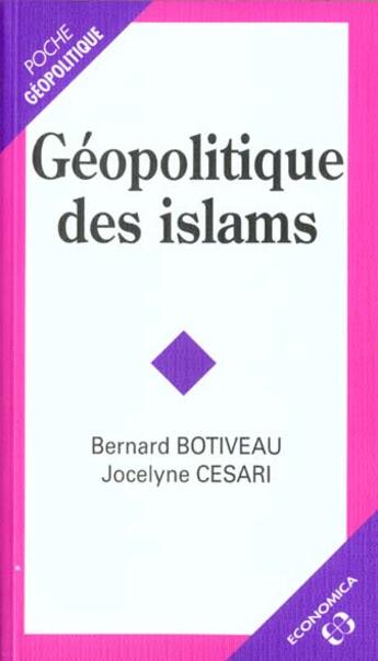 Couverture du livre « Geopolitique Des Islams » de  aux éditions Economica