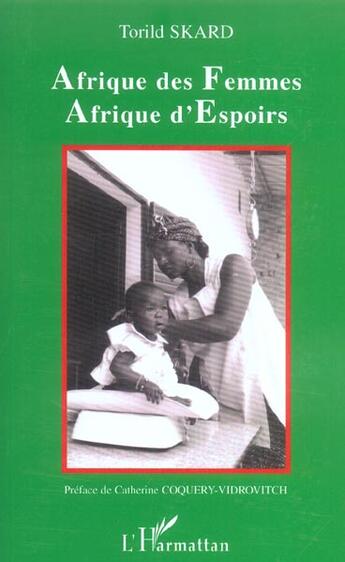 Couverture du livre « Afrique des Femmes, Afrique d'Espoirs » de Torild Skard aux éditions L'harmattan