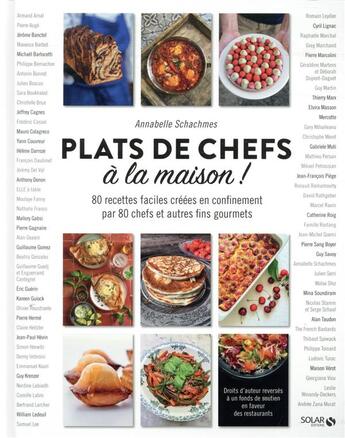 Couverture du livre « Plats de chefs à la maison » de Annabelle Schachmes aux éditions Solar