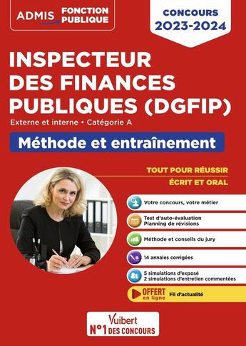 Couverture du livre « Concours inspecteur des finances publiques (dgfip) : catégorie A ; méthode et entraînement » de Marc Doucet et Julie Guillermou et Pascal Aillaud aux éditions Vuibert