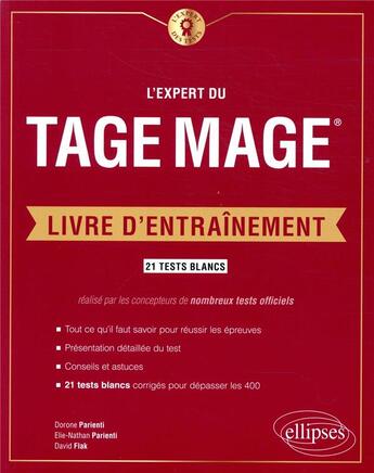 Couverture du livre « L'expert du Tage Mage ; livre d'entraînement » de Dorone Parienti aux éditions Ellipses