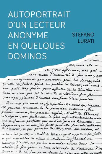 Couverture du livre « Autoportrait d'un lecteur anonyme en quelques dominos » de Stefano Lurati aux éditions Jets D'encre