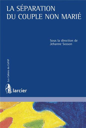 Couverture du livre « La séparation du couple non marié » de Jehanne Sosson aux éditions Larcier