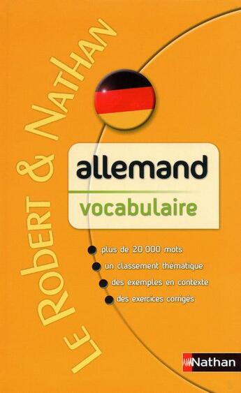 Couverture du livre « Allemand ; vocabulaire » de Florent Gabaude aux éditions Nathan