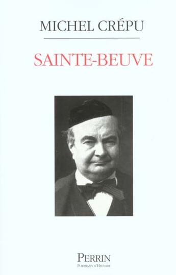 Couverture du livre « Sainte Beuve » de Michel Crepu aux éditions Perrin