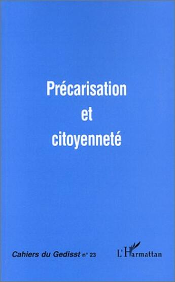 Couverture du livre « Précarisation et citoyenneté » de  aux éditions L'harmattan