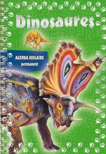 Couverture du livre « Agenda permanent dino comes » de  aux éditions Piccolia