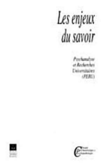 Couverture du livre « Les Enjeux du savoir » de Groupe Peru aux éditions Pu De Rennes